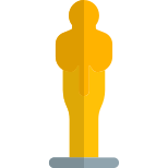 Oscar academy award trophy for arts and entertainment icon