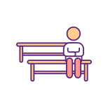 Person Sitting On Bench icon