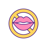 No Kisses Stop Sign icon