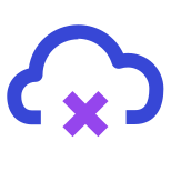Cloud times icon