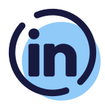 LinkedIn entouré icon