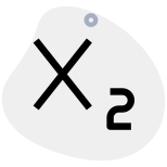 Subscript feature for use in chemical formula notation icon