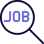 Search for new job and opportunity on online portal icon
