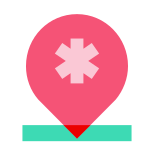 Krankenhaus finden icon