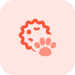 Virus spread through an animal isolated on a white background icon