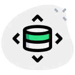 Database server availability round the clock isolated on a white background icon