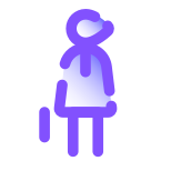 사무실 여성 근로자 양복 여성 icon