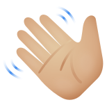 Waving Hand Medium Light Skin Tone icon