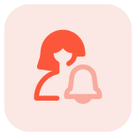 Alert bell notification on a user device icon