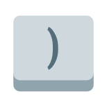 Right Parentheses Key icon