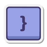 右大括号--key icon