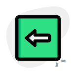 Left direction arrow for a hospital navigation layout icon