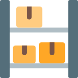 Boxes rack facility layer in-house storage facility icon