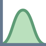 Histograma de distribución normal icon