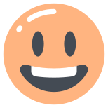 ícone de rosto sorridente com olhos grandes icon