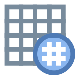 Cuadrícula hashtag icon