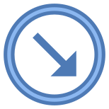Circled Down Right 2 icon