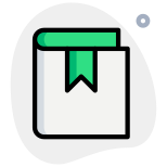 Bookmarking syllabus book isolate On a white background icon