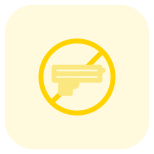 No arm and ammunition prohibited in public place location icon