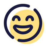 ícone de rosto sorridente com olhos sorridentes icon