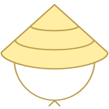 Chapeau asiatique icon
