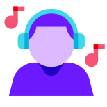 Listening To Music On Headphones icon