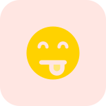 Tongue-out smiling emoji with eyes closed expression icon