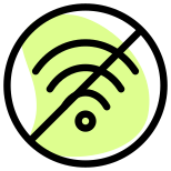 No wireless internet connectivity in a specific area icon