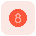 Billiards for the eight ball game layout icon