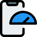 Barometric pressure gauge sensor on a smartphone icon