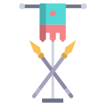 Spear And flag icon
