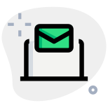 New mail on laptop icon