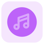 Music app for the support of multiple formats interface icon