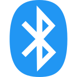 Bluetooth exchanging data between fixed and mobile devices over short distances icon