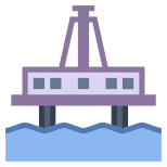 Plataforma petrolera costa afuera icon