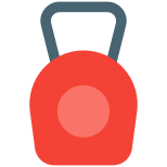 Kettle bell weight exercise for strength core workout icon