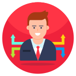 external-Choose-Direction-business-and-management-flat-circular-vectorslab icon