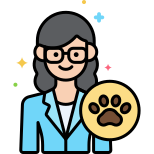 externe-veterinarian-professions-flaticons-lineal-color-flat-icons icon