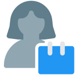 Single female user calendar to schedule work layout icon