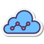 Cloud Line Chart icon