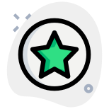 Star in a circle logotype isolated on a white background icon