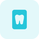 Dentist teeth report isolated on a white background icon