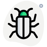 System bug isolated on a white background icon