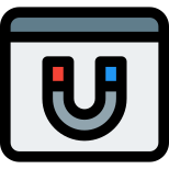 Web magnet as a concept of attactive wensite icon