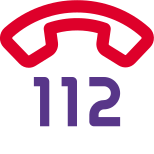Common emergency telephone number from the european union icon