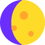 Lune gibbeuse croissante icon