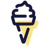 Ice Cream in Waffle Cone icon