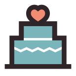 Pastel de boda icon