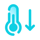 Thermometer unten icon