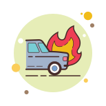 incêndio no carro icon